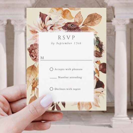 Sage Herfst Elegantie, Herfst bruiloft QR code RSV