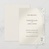 Sage Highland Thistle Save the Date Kaart (Voorkant / Achterkant)