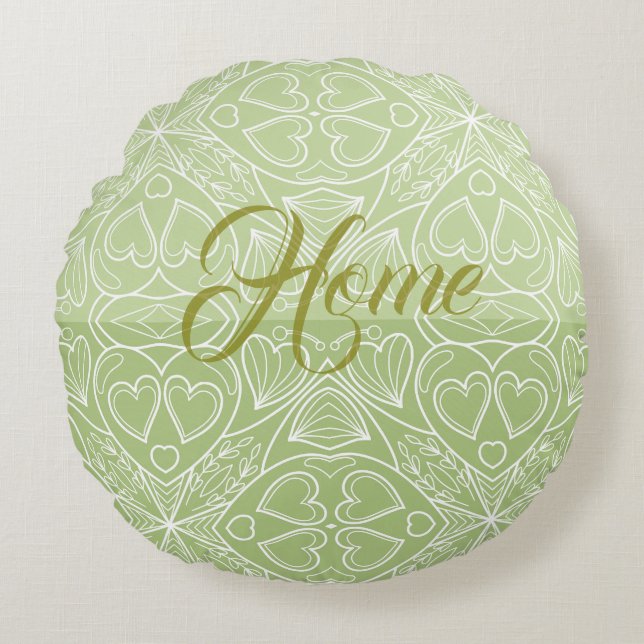 Sage Home Script  – Anouke Loom Rond Kussen (Voorkant)