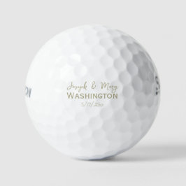 Sage Huwelijks Cadeautjes Bruid & Bruidegom Naam Golfballen