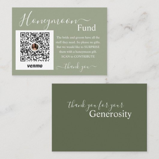 Sage huwelijksreis fonds registratie bijgevoegde k informatiekaartje (Voorkant / Achterkant)