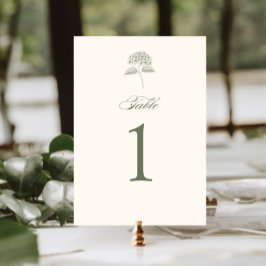 Sage Hydrangea Vintage Wedding Kaart