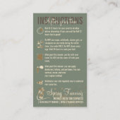Sage Instructies Spray Tan Voor Nazorggids Visitekaartje (Achterkant)