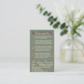 Sage Instructies Spray Tan Voor Nazorggids Visitekaartje (Staand voorkant)
