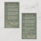 Sage-instructies Spuitbus voor de nazorggids Visitekaartje (Voorkant / Achterkant)