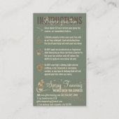 Sage-instructies Spuitbus voor de nazorggids Visitekaartje (Voorkant)