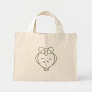 Sage Irish Celtic Swan Moeder van de bruid Initiaa Mini Tote Bag