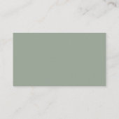Sage Italiaanse elegantie | Trouwwebsite QR-code Informatiekaartje (Achterkant)