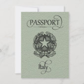 Sage Italië Paspoort Opslaan Datum Save The Date (Voorkant)