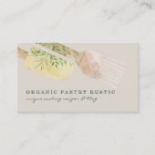 Sage ivoor Bakery Spatula Cake Brush Visitekaartje (Voorkant)