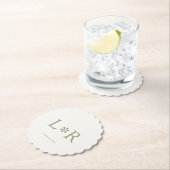 Sage & Ivoor Eenvoudig Chic Paar Kartonnen Onderzetters (Insitu)