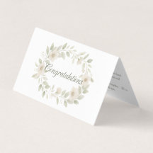Sage & Ivoor Floral Wedding Gefeliciteerd Kaart