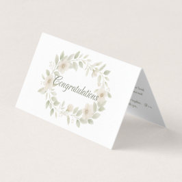 Sage & Ivoor Floral Wedding Gefeliciteerd Kaart