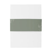 Sage Ivoor Klimop Bloem Monogram Elegant Uitnodigingen Wikkel (Achterkant Voorbeeld)