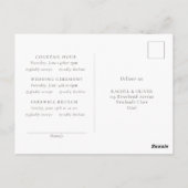 Sage & Ivory | Chic Huwelijksreactie Reactiebriefk Briefkaart (Achterkant)