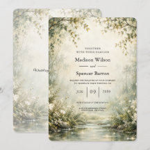 Sage Ivory Firefly Woodland Bruiloft