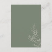Sage Ivory Ivy Floral QR Trouwwebsite Informatiekaartje (Achterkant)