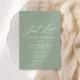 Sage kalligrafie niets Fancy gewoon liefde bruilof Kaart