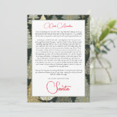 Sage kerstboom patroonbrief van Santa Kaart (Staand voorkant)