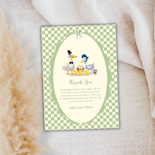 Sage Kleine Eend Familie Eend Baby Shower Bedankkaart