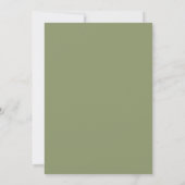 Sage Korenbloem Bladrijke Bruiloft Kaart (Achterkant)