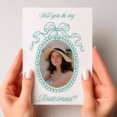 Sage Kralen Lijst Bow Bruidsmeisje Voorstel