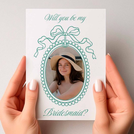 Sage Kralen Lijst Bow Bruidsmeisje Voorstel