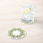 SAGE KRANS rond papier Onderzetters (Insitu)