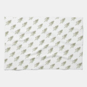 Sage-kruid botanische plant greenery Kitchen Theedoek (Horizontaal)