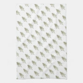 Sage-kruid botanische plant greenery Kitchen Theedoek (Verticaal)