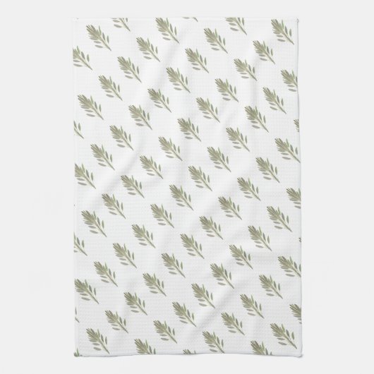 Sage-kruid botanische plant greenery Kitchen Theedoek (Verticaal)