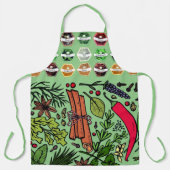 Sage Kruiden Bak Apron Schort (Voorkant)