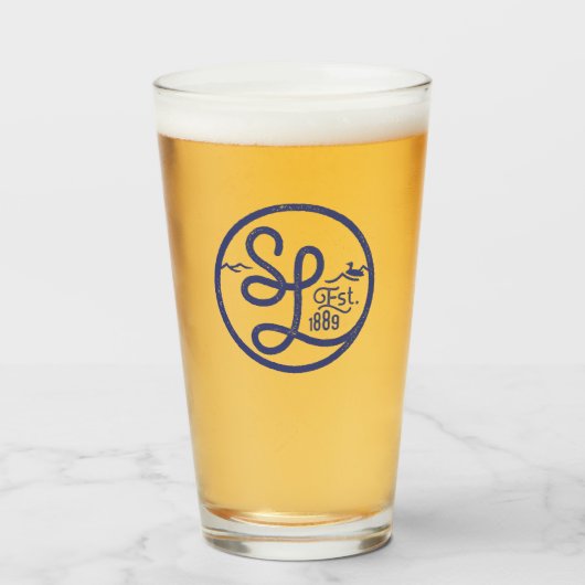 Sage Lake Seal Pint Glass Glas (Voorkant gevuld)