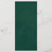 Sage Laurel Leaves Rustic Emerald Green Wedding Menu (Achterkant)