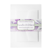 Sage & Lavendar Waterverf Zeap Label Wrap rond Uitnodigingen Wikkel (Voorkant Voorbeeld)