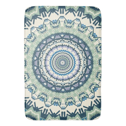 Sage Lavender Mandala Badmat (Voorkant Verticaal)