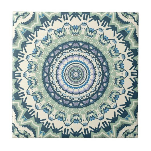 Sage Lavender Mandala Tegeltje (Voorkant)