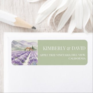 Sage & Lavender Trouwlabel Etiket