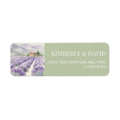 Sage & Lavender Trouwlabel Etiket (Voorkant)