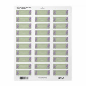 Sage & Lavender Wilde Bloem Rustieke Trouwetiket Etiket (Full Sheet)