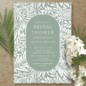 Sage Leaf Floral Bridal Shower Kaart