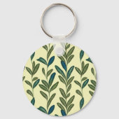 Sage Leaf Print Sleutelhanger (Voorkant)