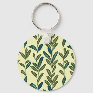 Sage Leaf Print Sleutelhanger