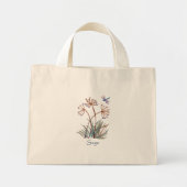 Sage libellen mini tote bag (Voorkant)