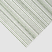 Sage (Light, Medium, Dark) & White Stripes Elegant Tissuepapier (Detail)