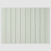 Sage (Light, Medium, Dark) & White Stripes Elegant Tissuepapier (Voorkant)