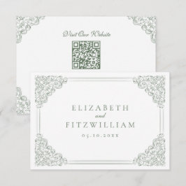  Sage Lijst Elegante Trouwdetails Enclos Informatiekaartje