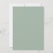 Sage Lilac Bloei Bruiloft Kaart (Achterkant)