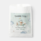 Sage Little Aviator Time Flies 1st Birthday Bedankzakje (Voorkant)