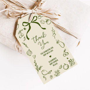 Sage Lokaal geteeld Baby shower Favoriet Tags Cadeaulabel